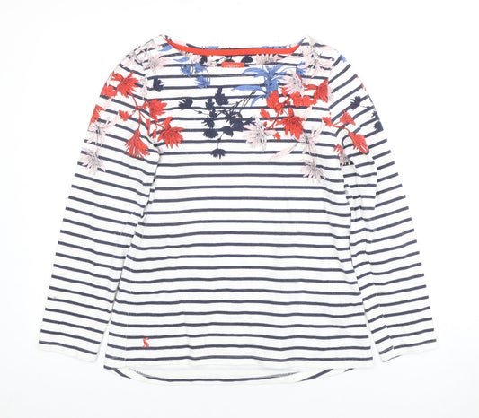 Joules Women's Multicoloured Striped T-Shirt Size 8