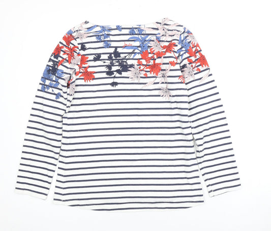 Joules Women's Multicoloured Striped T-Shirt Size 8