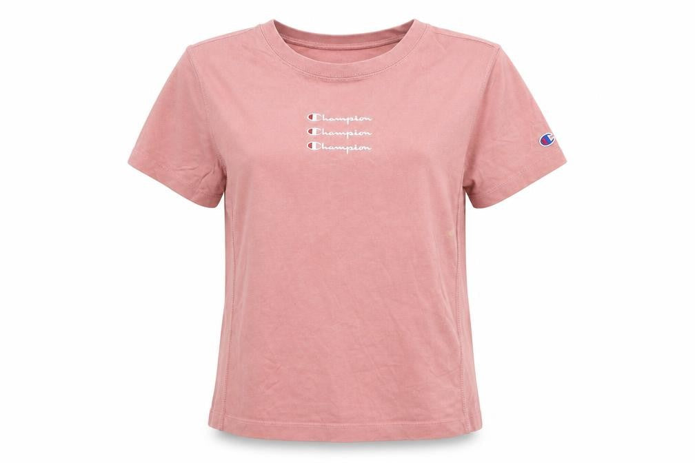 Womens UK Size M Champion Pink Cotton T-Shirt