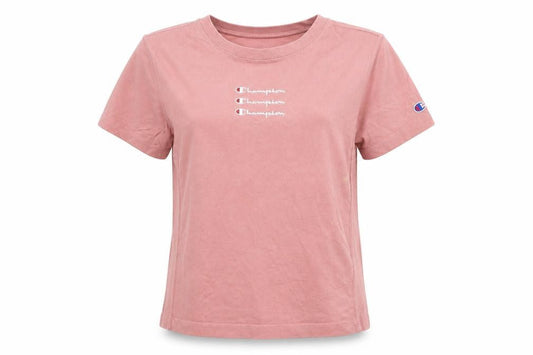 Womens UK Size M Champion Pink Cotton T-Shirt