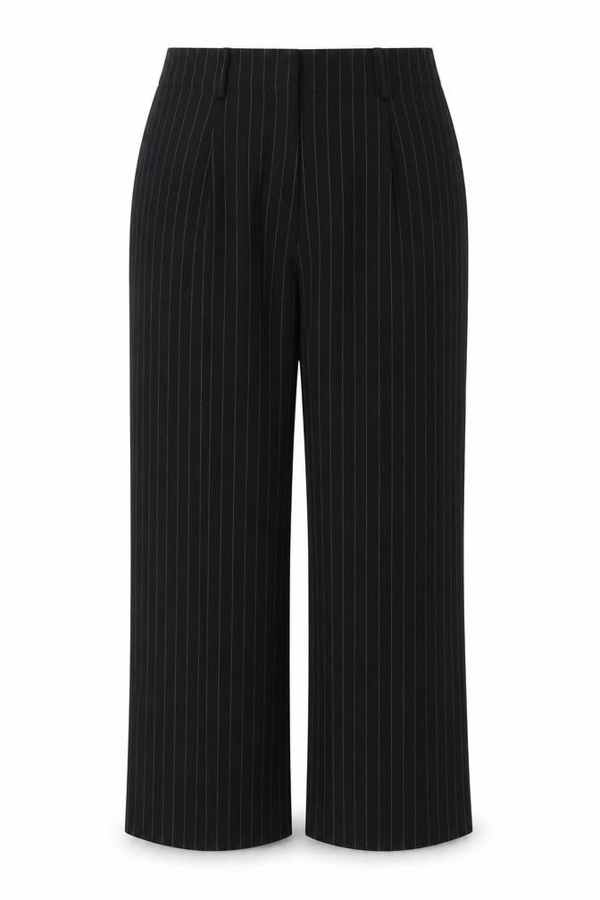 Marks and Spencer Women’s Black Striped Trousers Size 16