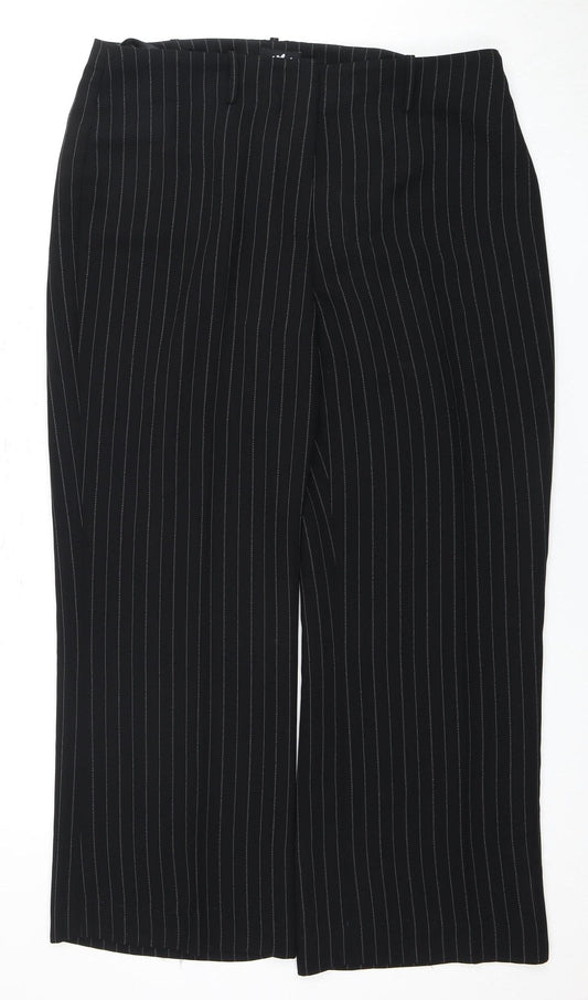 Marks and Spencer Women’s Black Striped Trousers Size 16