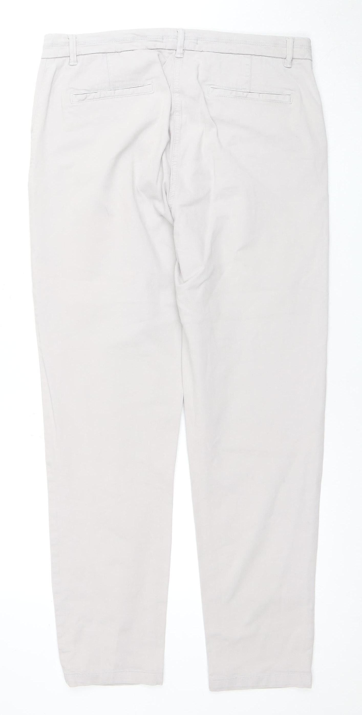 Laura Ashley Women's Grey Chino Trousers Size 14