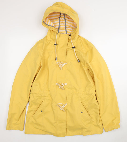 Fat Face Women's Yellow Rain Coat Jacket Size 10