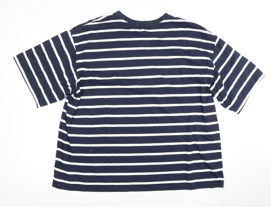 U.S. Polo Assn. Unisex Blue Striped T-Shirt Size 20 Cotton