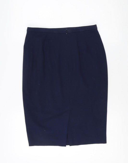 Marks and Spencer Women's Blue Pencil Skirt Size 10