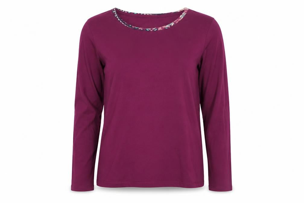 Womens UK Size S Lands' End Purple Cotton Blend T-Shirt