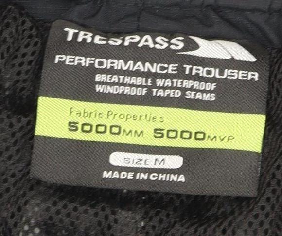 Trespass Men's Black Performance Trousers M
