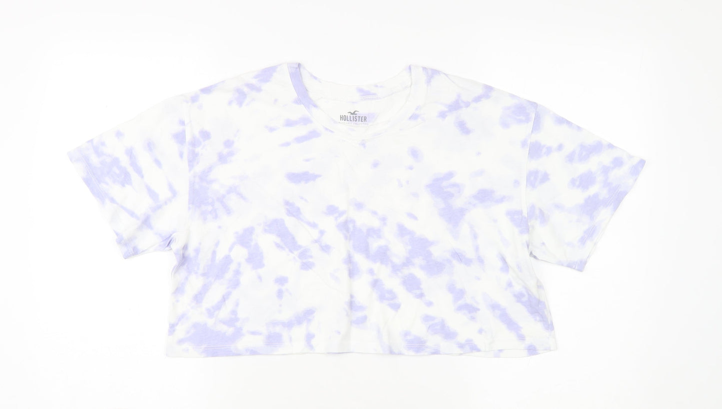 Hollister Women's Cropped Multicoloured T-Shirt, S