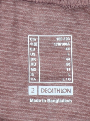 Decathlon Women's Pink T-Shirt, L, Athletic Style
