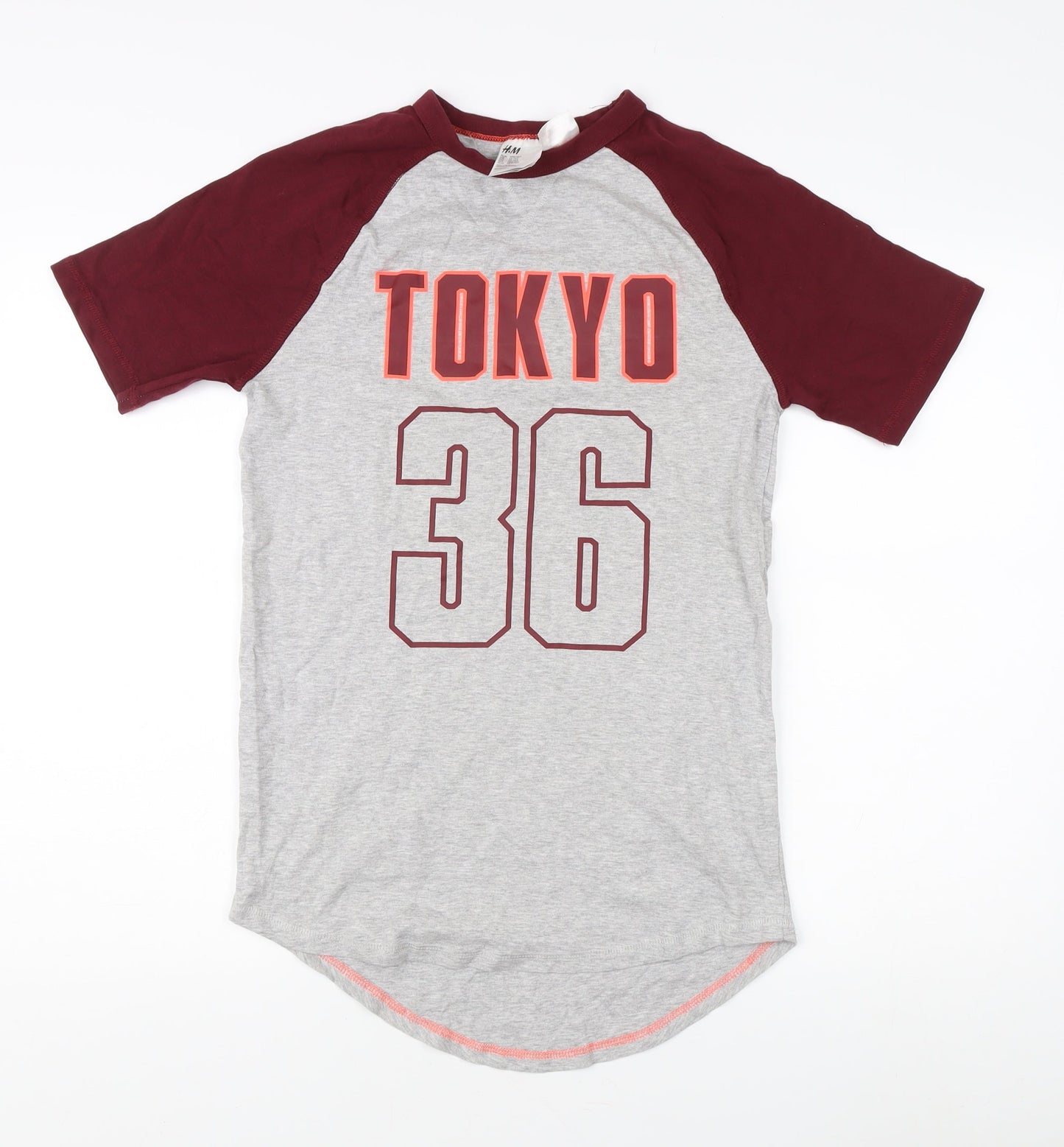 H&M Boys Grey Sports T-Shirt, 11-12 Years, Casual Style