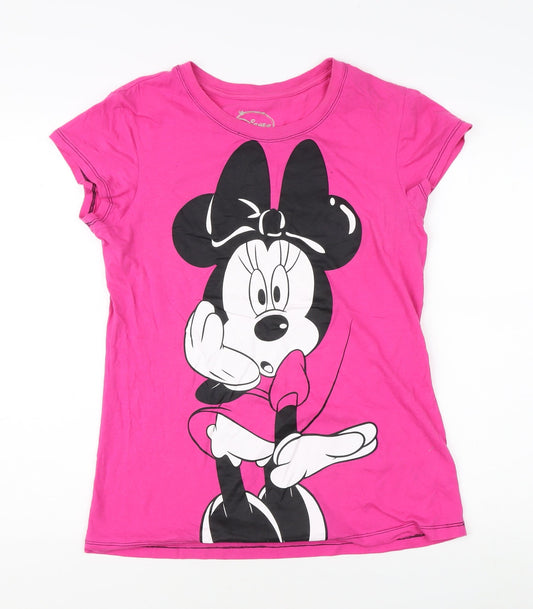 Disney Womens Pink Minnie Mouse T-Shirt XL