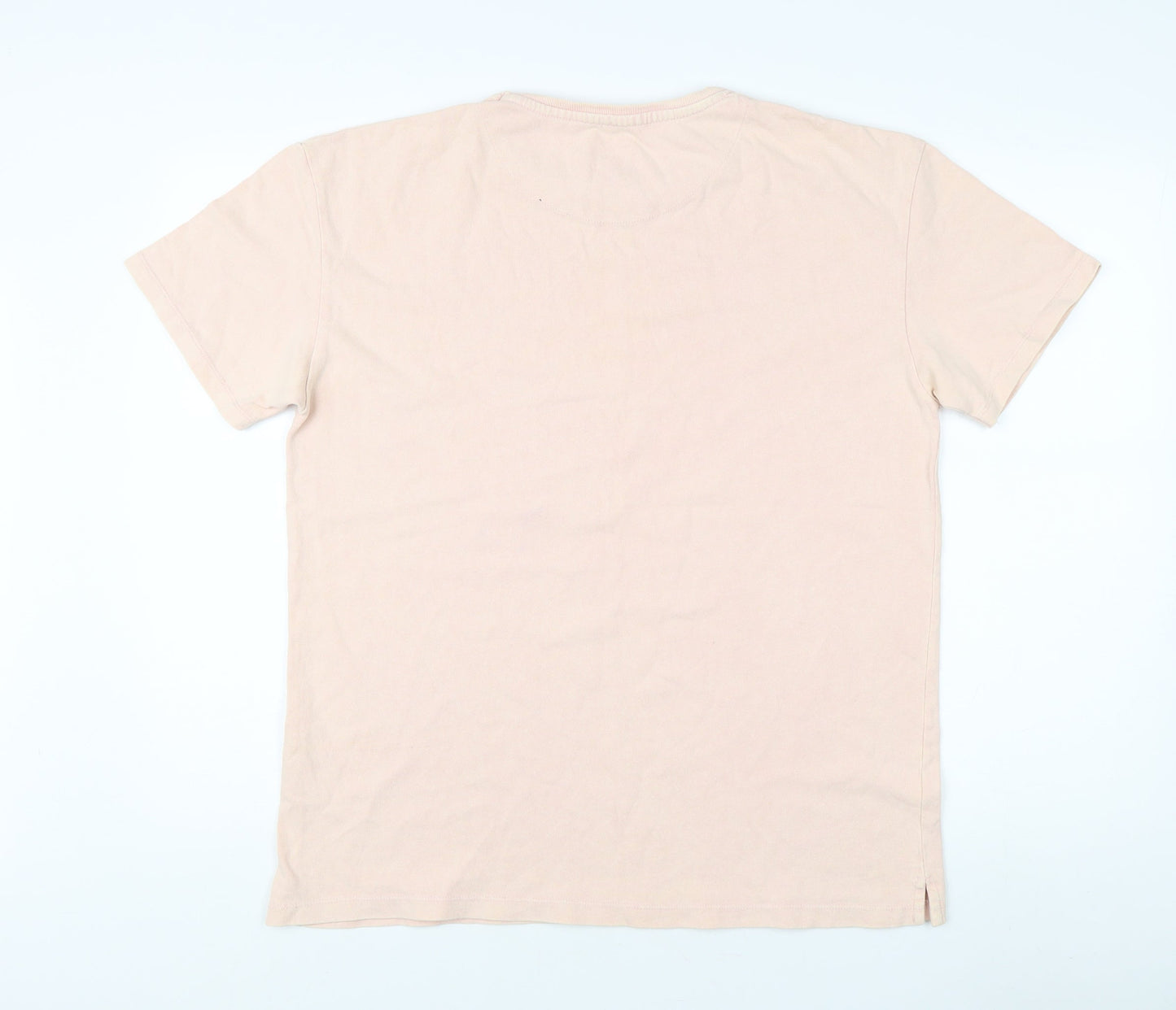 Unisex Adultss UK Size S Topman Pink Cotton T-Shirt