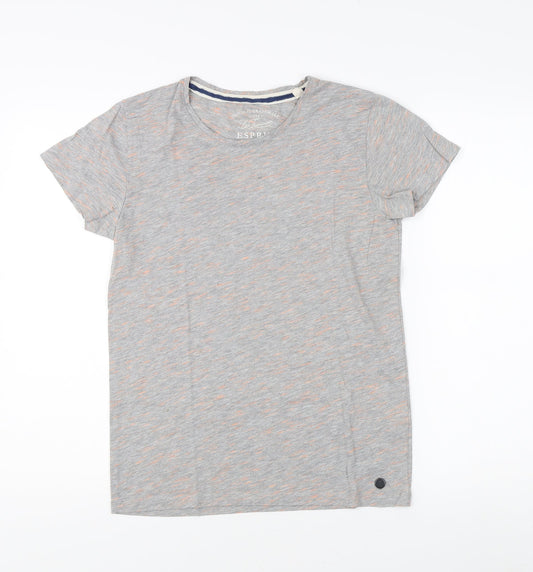 Esprit Men's Grey Crew Neck T-Shirt, Size S