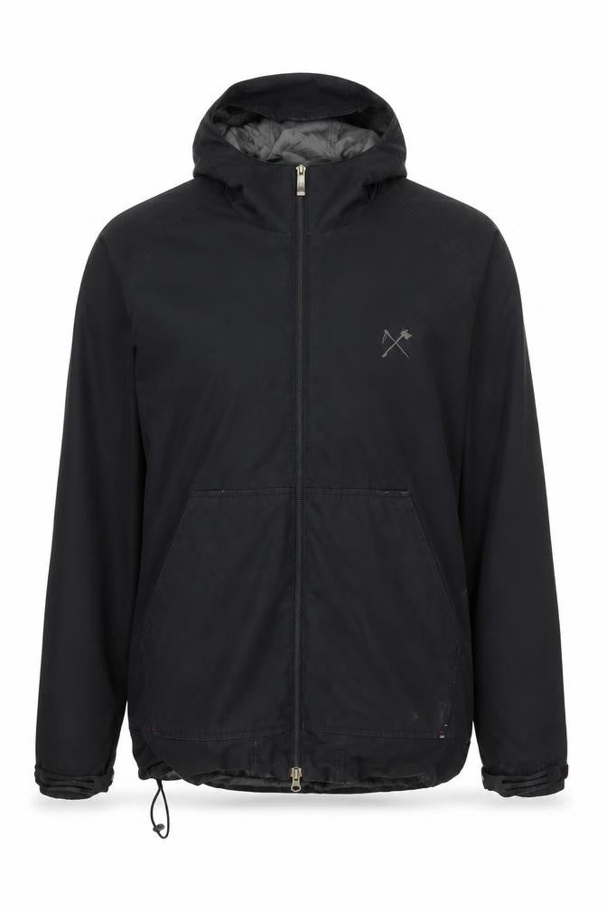 Bonfire Men's Black L Rain Coat Jacket Lined