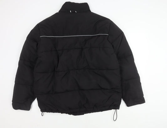 H&M Men's Black Puffer Jacket S for Winter Wear
