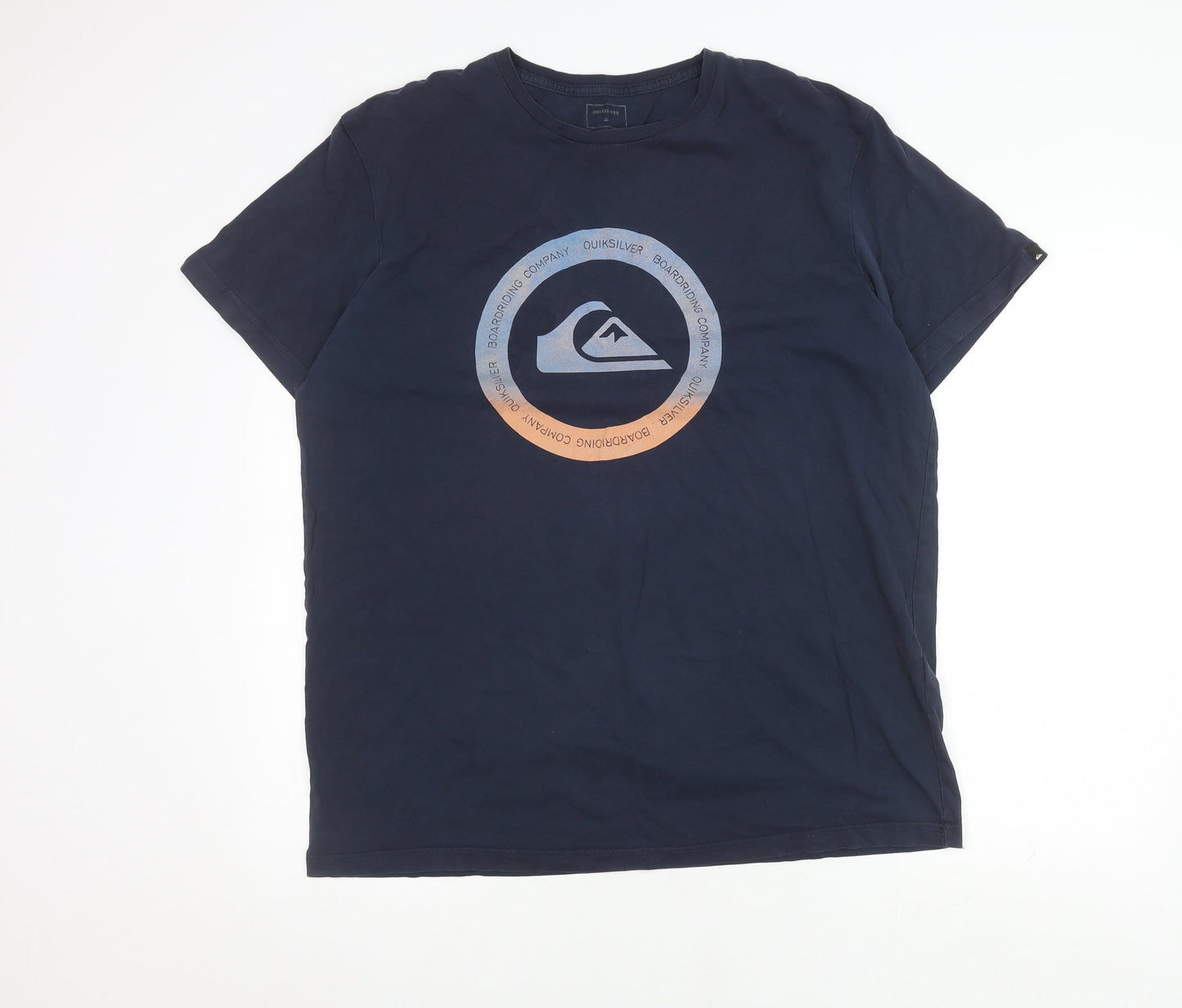 Quiksilver Men's Blue Graphic Print T-Shirt, Size S