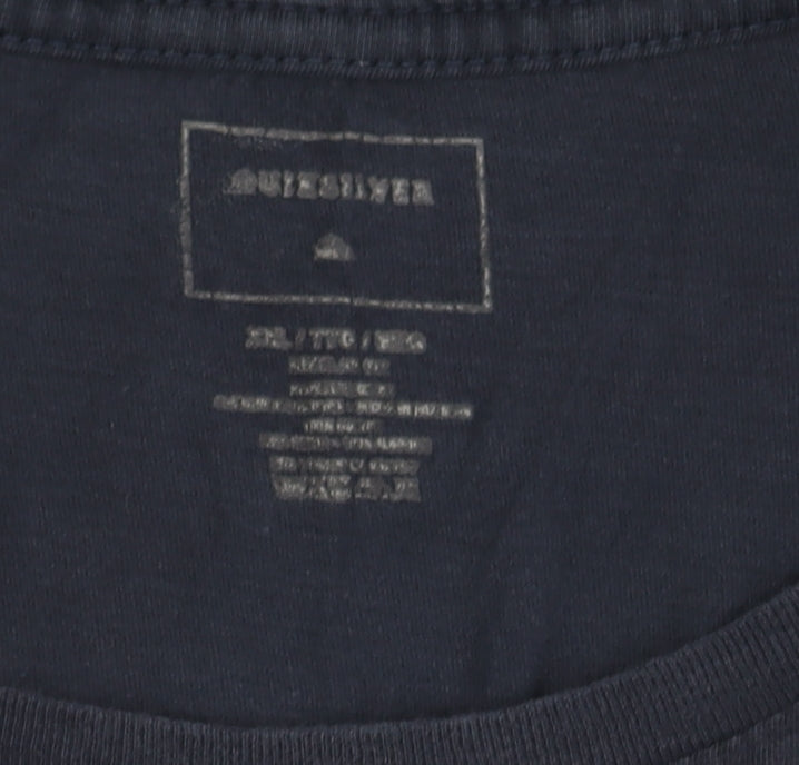 Quiksilver Men's Blue Graphic Print T-Shirt, Size S