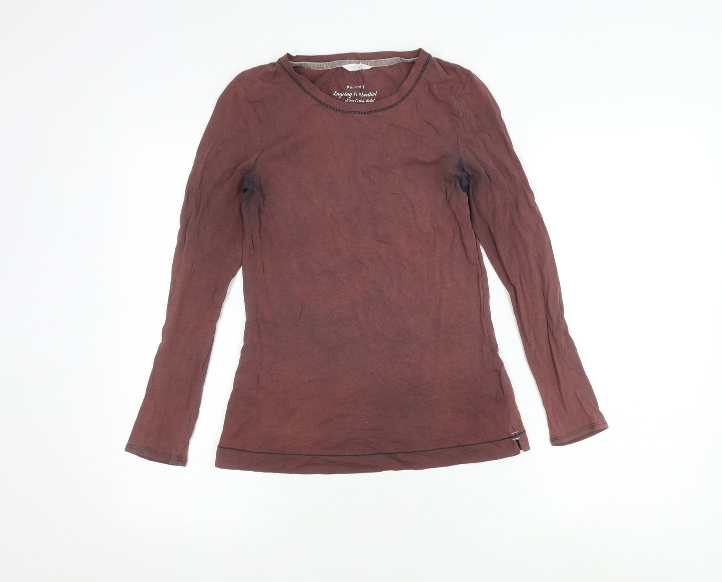 White Stuff Women's Brown Long Sleeve T-Shirt Size 8