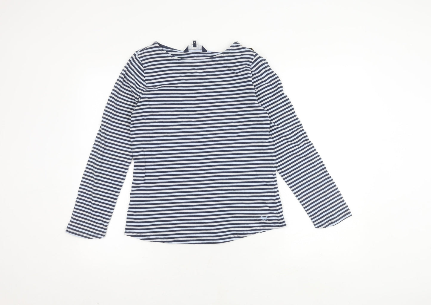 Crew Clothing Company Women's Blue Striped Long Sleeve Top