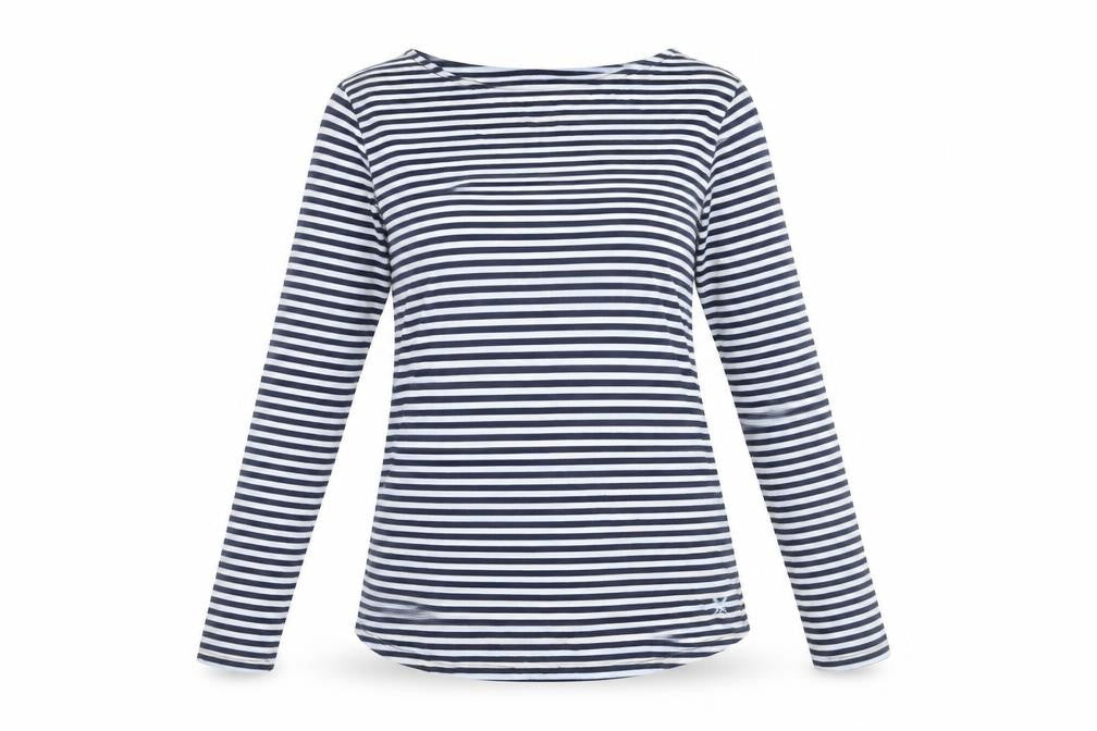 Womens UK Size 10 Crew Clothing Company Blue 100% Cotton T-Shirt