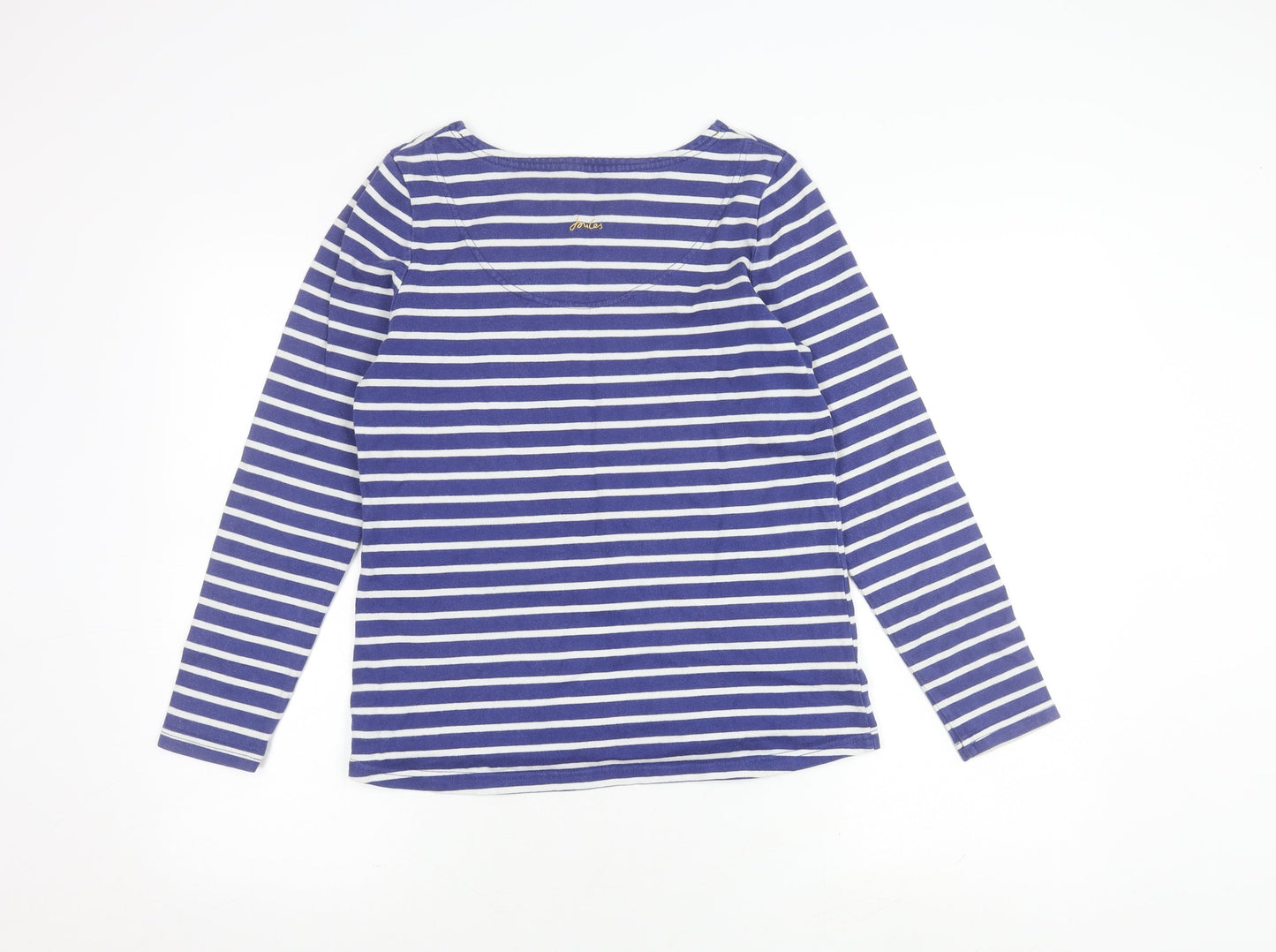 Joules Women's Blue Striped Long Sleeve T-Shirt 8