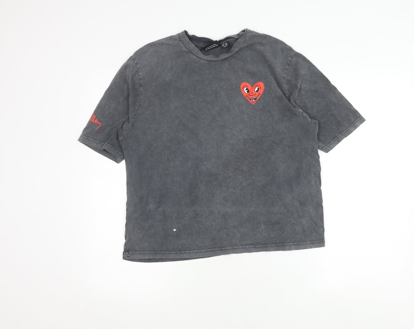 Keith Haring Art Grey T-Shirt XS Unisex Adults