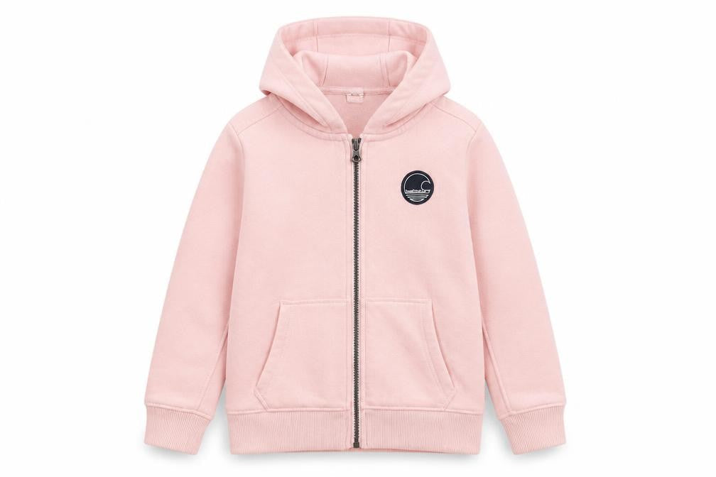 Front view of SoulCal girls’ pink hoodie jacket 7-8 years