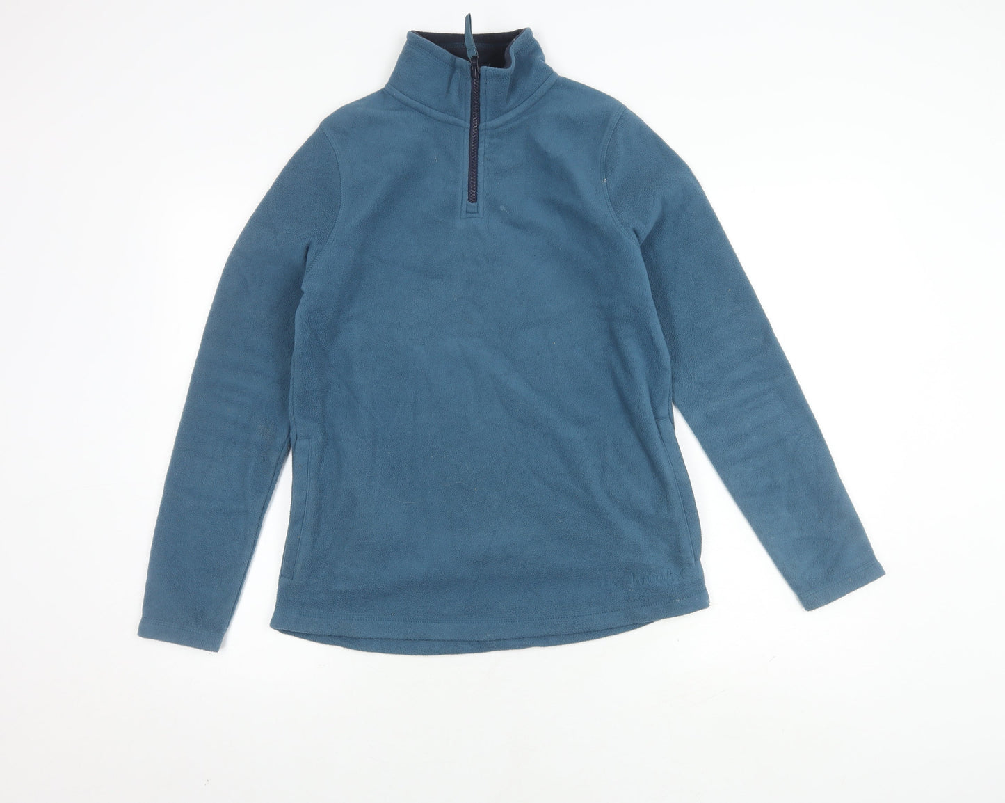 Weird Fish Women’s Blue Fleece Zip Sweatshirt, Size 10