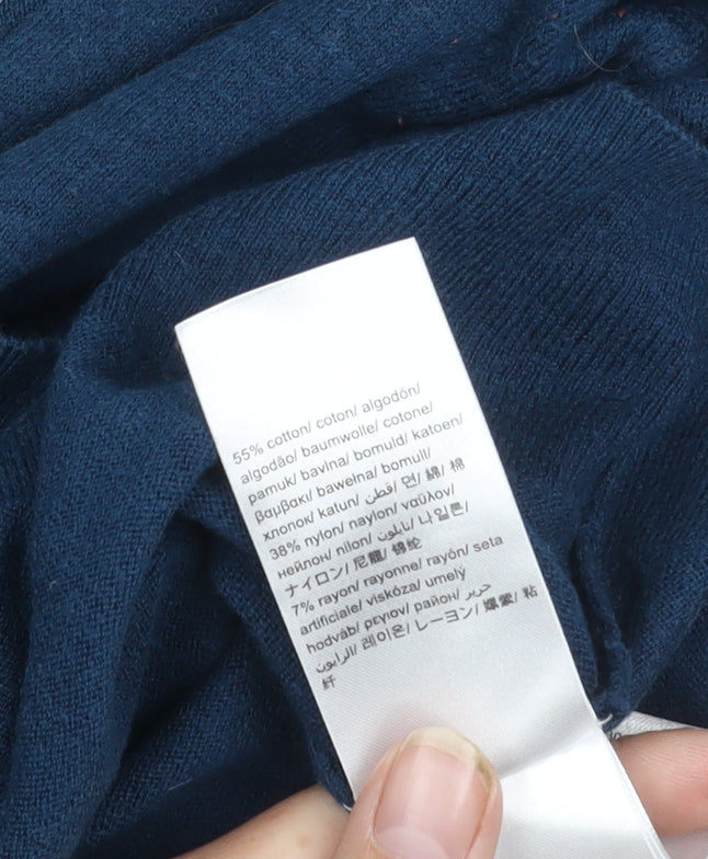 Calvin Klein Women's Blue Pullover Jumper, Size S, Logo Knit