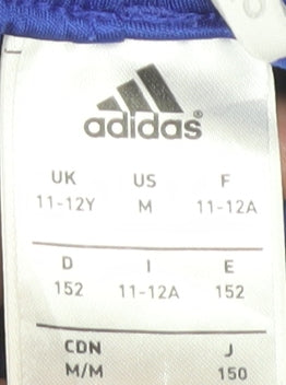 Adidas Boys Blue Athletic Shorts 11-12 Years Football