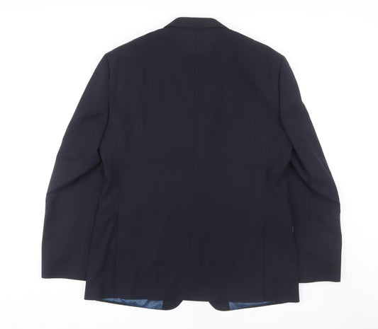T.M.Lewin Men's Blue Slim Fit Blazer 43R