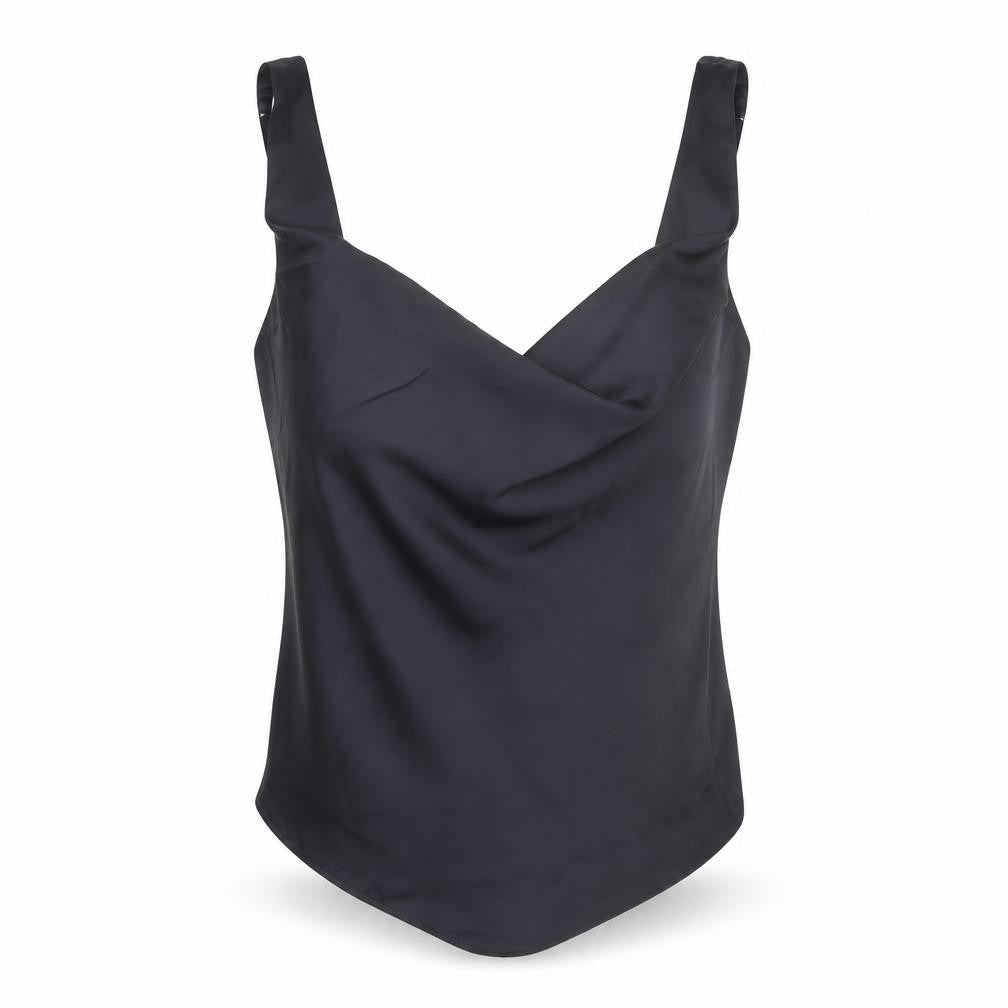Womens UK Size L Abercrombie & Fitch Black Polyester Blend Tank