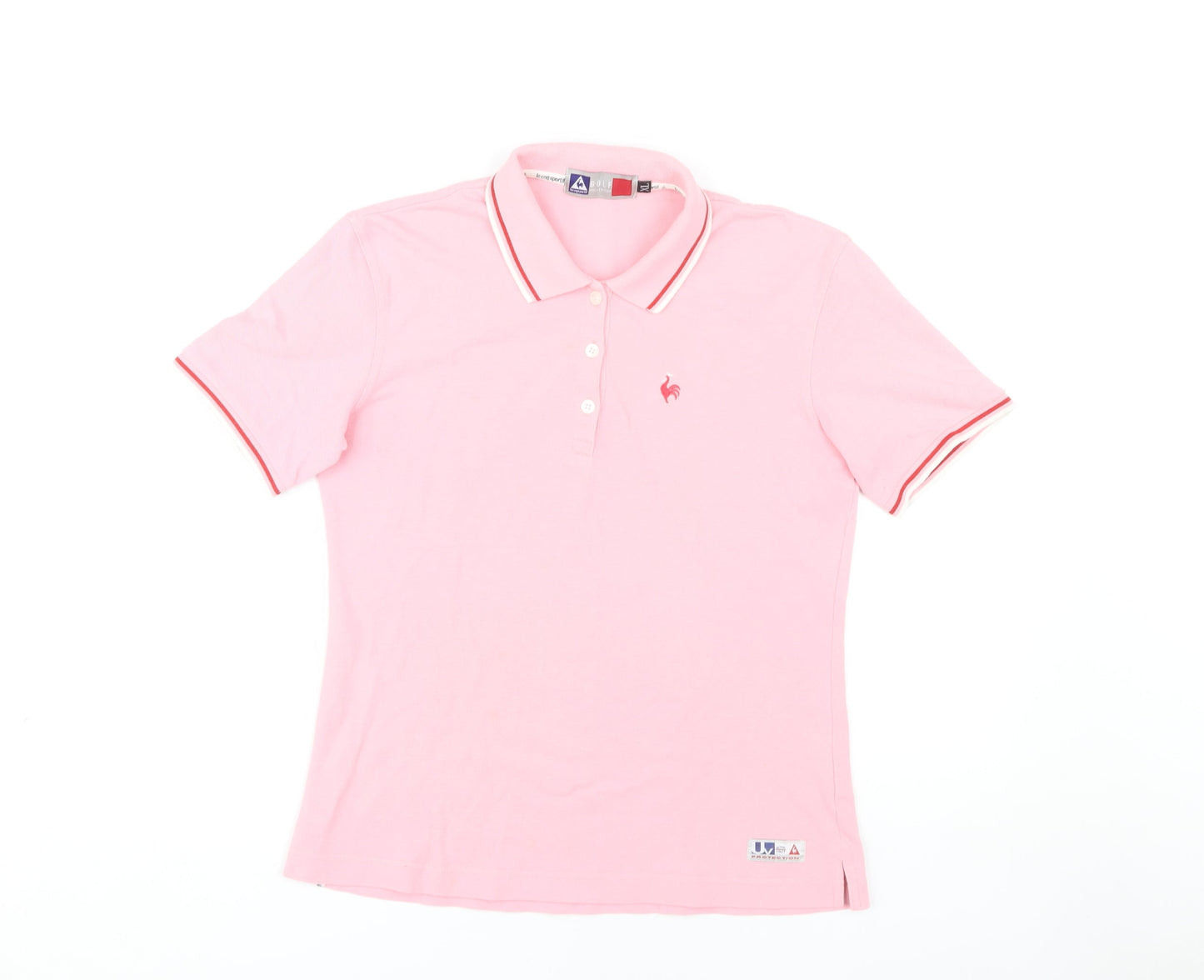 Le Coq Sportif Women's Pink Polo Shirt XL