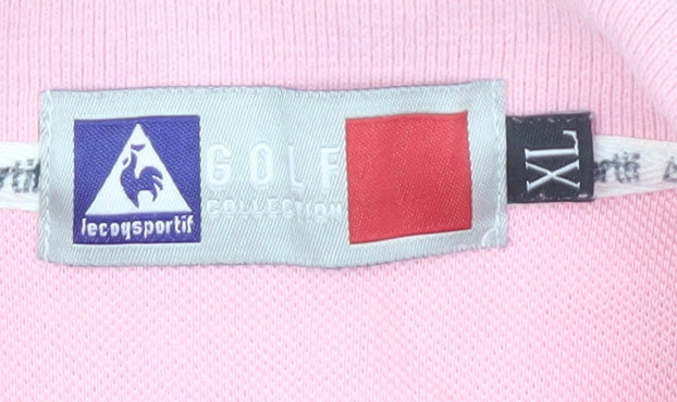 Le Coq Sportif Women's Pink Polo Shirt XL