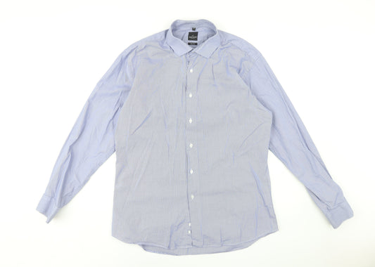 Daniel Hechter Men's Blue Slim Fit Dress Shirt 16.5