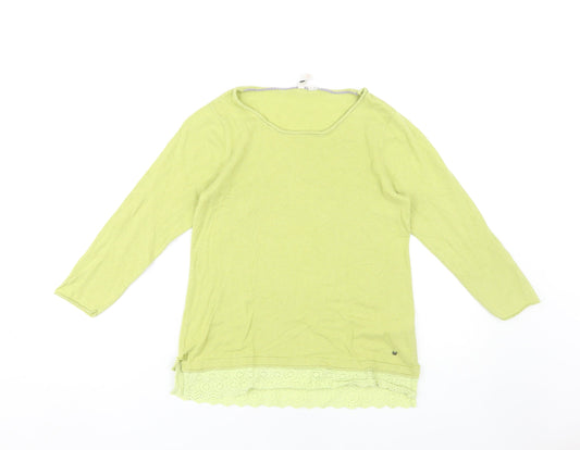 White Stuff Women's Green UK 8 Cotton T-Shirt