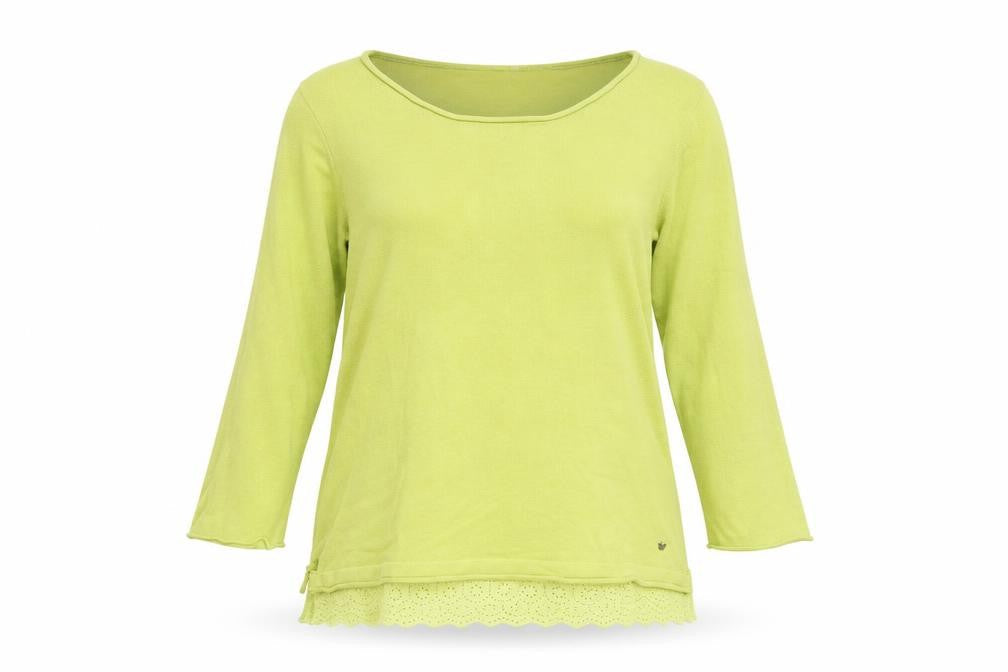 Womens UK Size 8 White Stuff Green 100% Cotton T-Shirt
