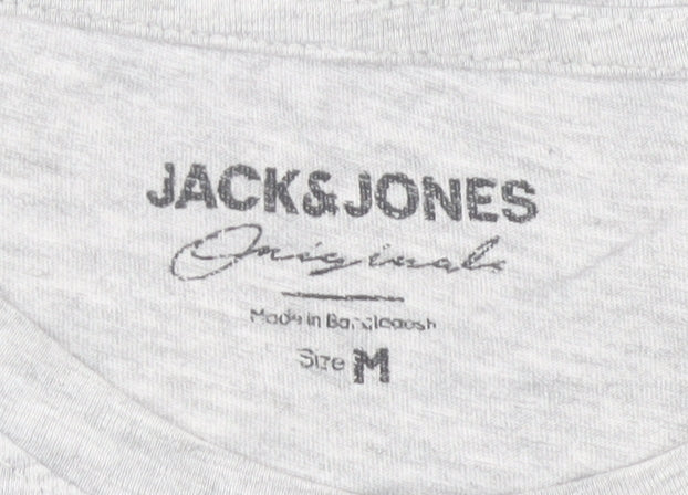 Jack & Jones Men's Grey M Crew Neck T-Shirt