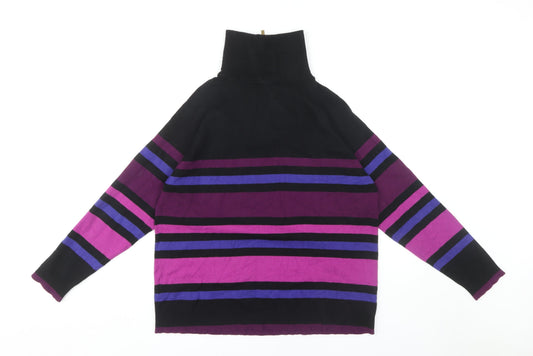 Isle Collection Men's Multicoloured Stripe Pullover M