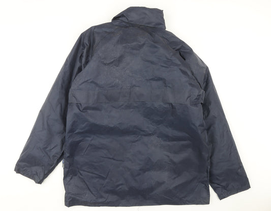 Portwest Men's Blue Rain Coat Jacket Size L