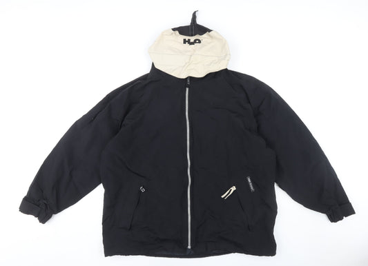 H2O Unisex Black Nylon Puffer Jacket M Waterproof