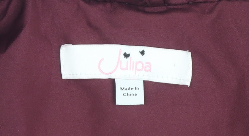 Julipa Women's Red Quilted Jacket Size 12