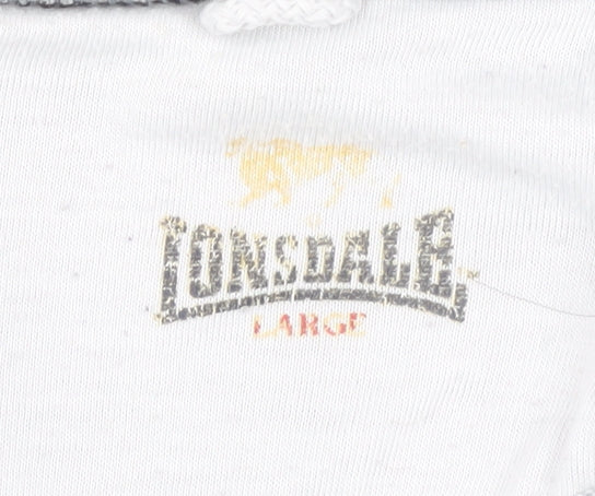 Lonsdale Unisex Black Fleece Jacket L Winter Casual