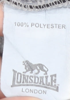 Lonsdale Unisex Black Fleece Jacket L Winter Casual