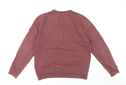 AllSaints Men's Brown Crew Neck Pullover Sweatshirt L