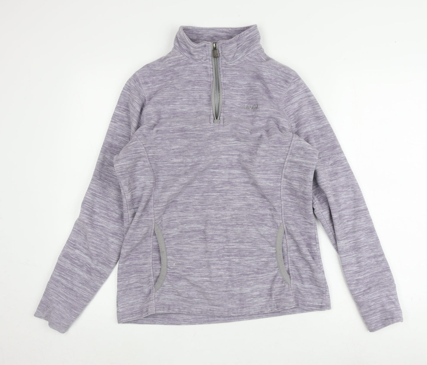 Weird Fish Women's Purple High Neck Pullover Sweatshirt