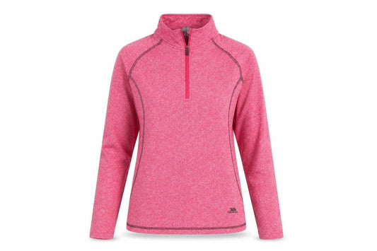 Trespass Pink Women's XS Activewear Top, 1/4 Zip, Stylish Pullover