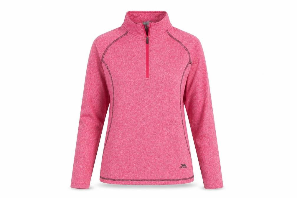 Trespass Pink Women's XS Activewear Top, 1/4 Zip, Stylish Pullover