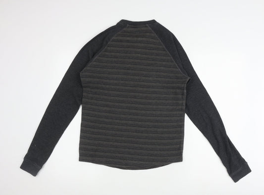 Mountain Warehouse Men's Grey Striped Long Sleeve Shirt